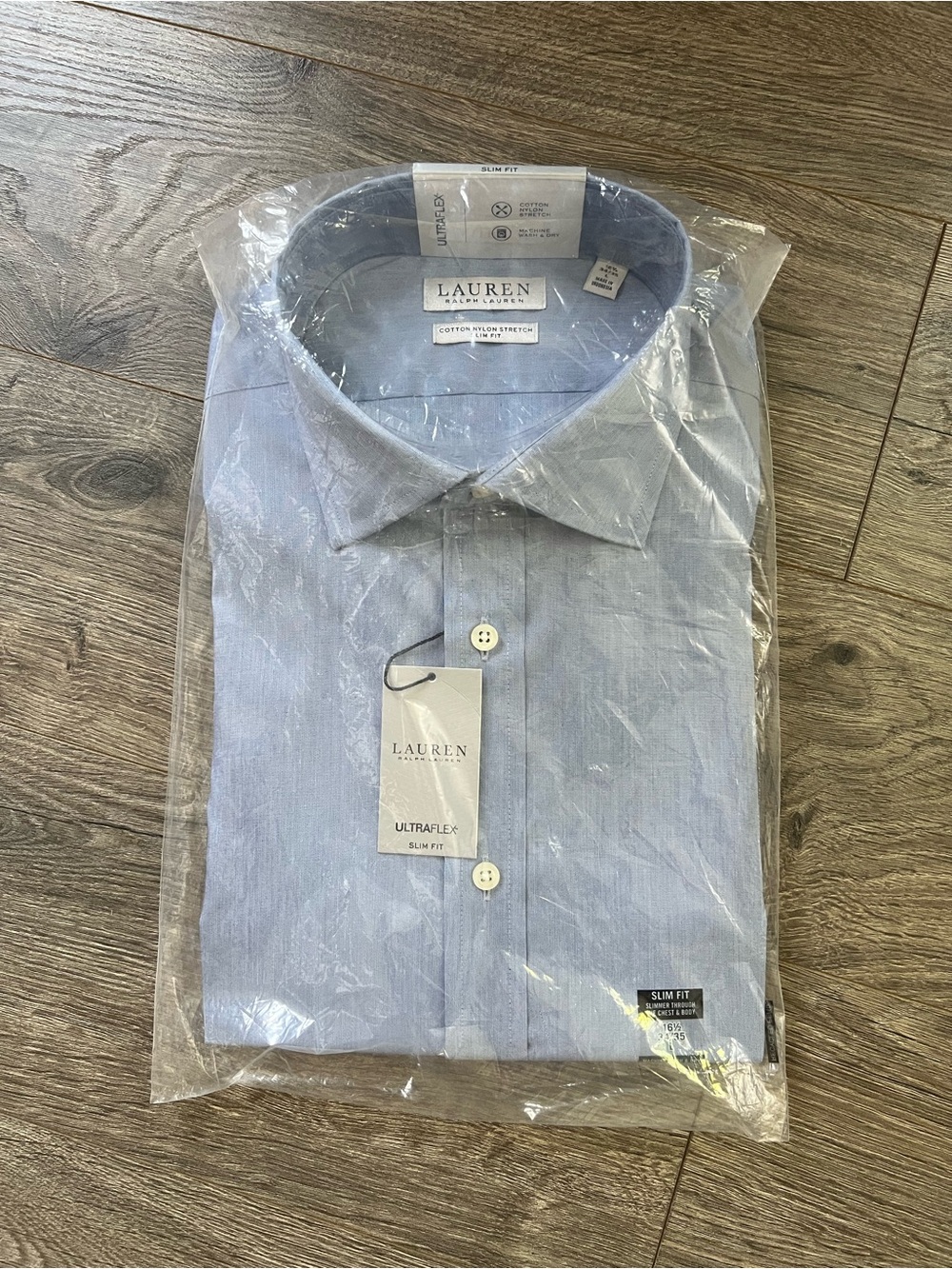 Lauren Ralph Lauren Light Blue Slim Fit Dress Shirt
